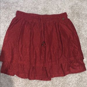 Burnt orange eyelet skirt